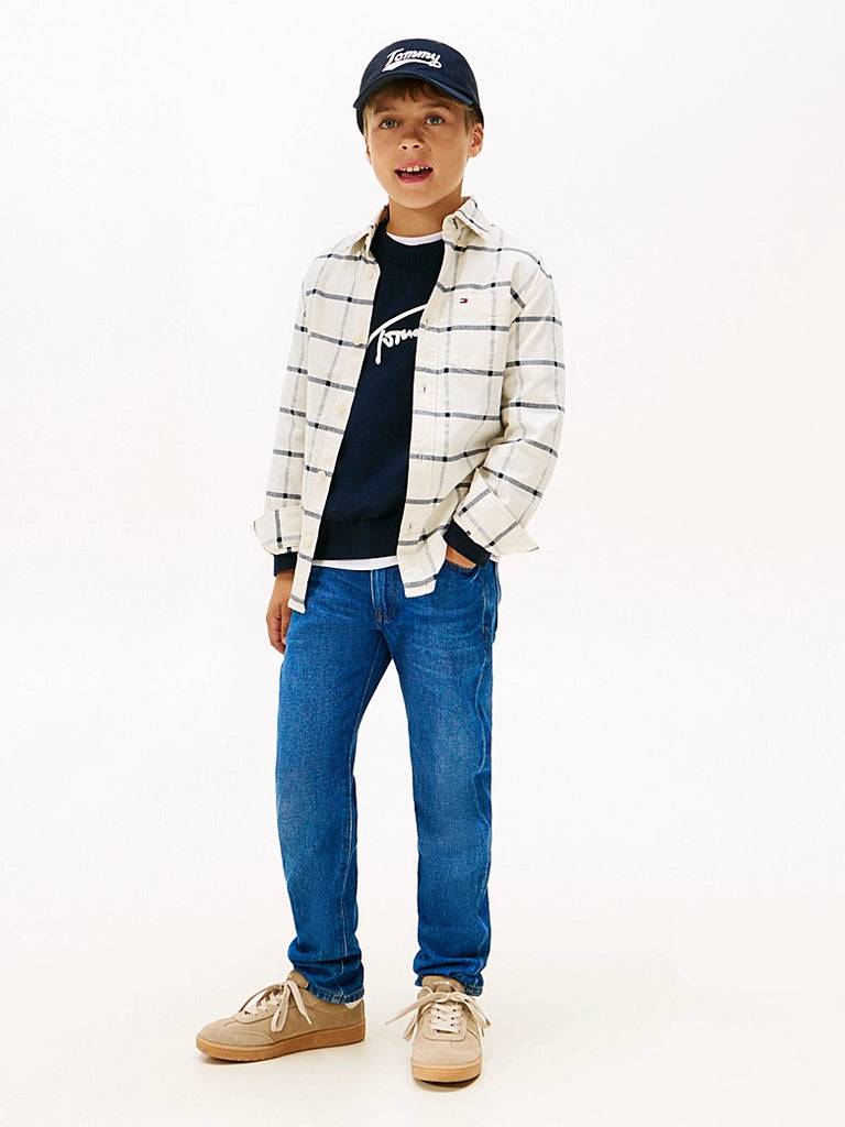 Tommy Hilfiger Modern Straight Dark Blue Jeans-Hodeplagg-Tommy Hilfiger-Junior Barneklær