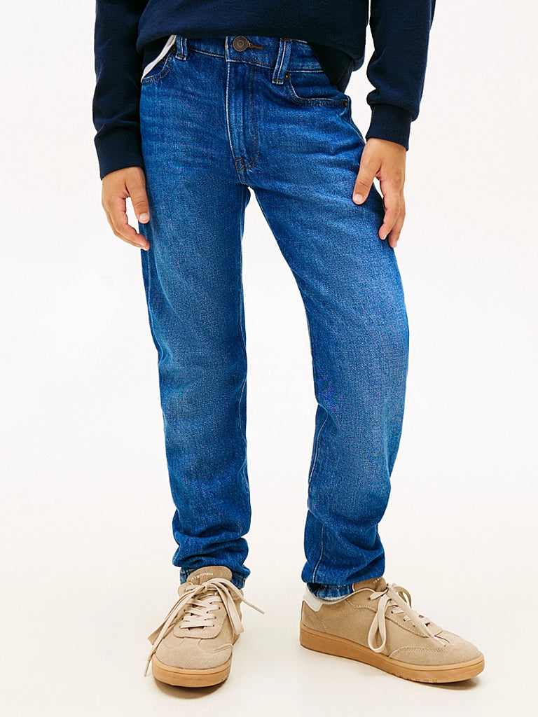 Tommy Hilfiger Modern Straight Dark Blue Jeans-Hodeplagg-Tommy Hilfiger-Junior Barneklær