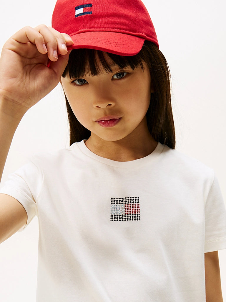 Tommy Hilfiger Rhine Stone Flag T-skjorte-T-skjorte-Tommy Hilfiger-Junior Barneklær