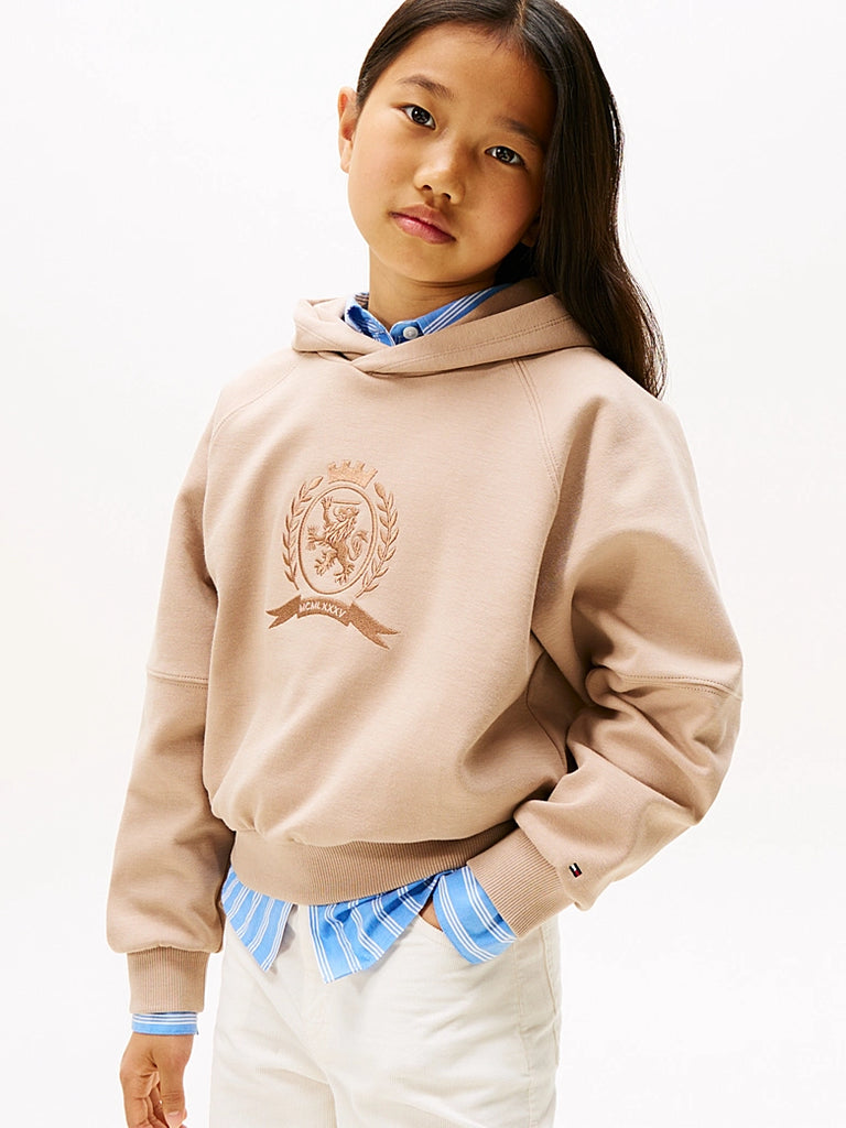 Tommy Hilfiger Tonal Crest Hettegenser-Genser-Tommy Hilfiger-Junior Barneklær