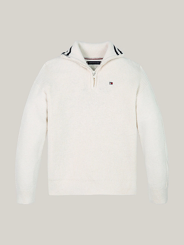 TommyHilfiger Turtleneck Half Zip Sweater-Genser-Tommy Hilfiger-Junior Barneklær