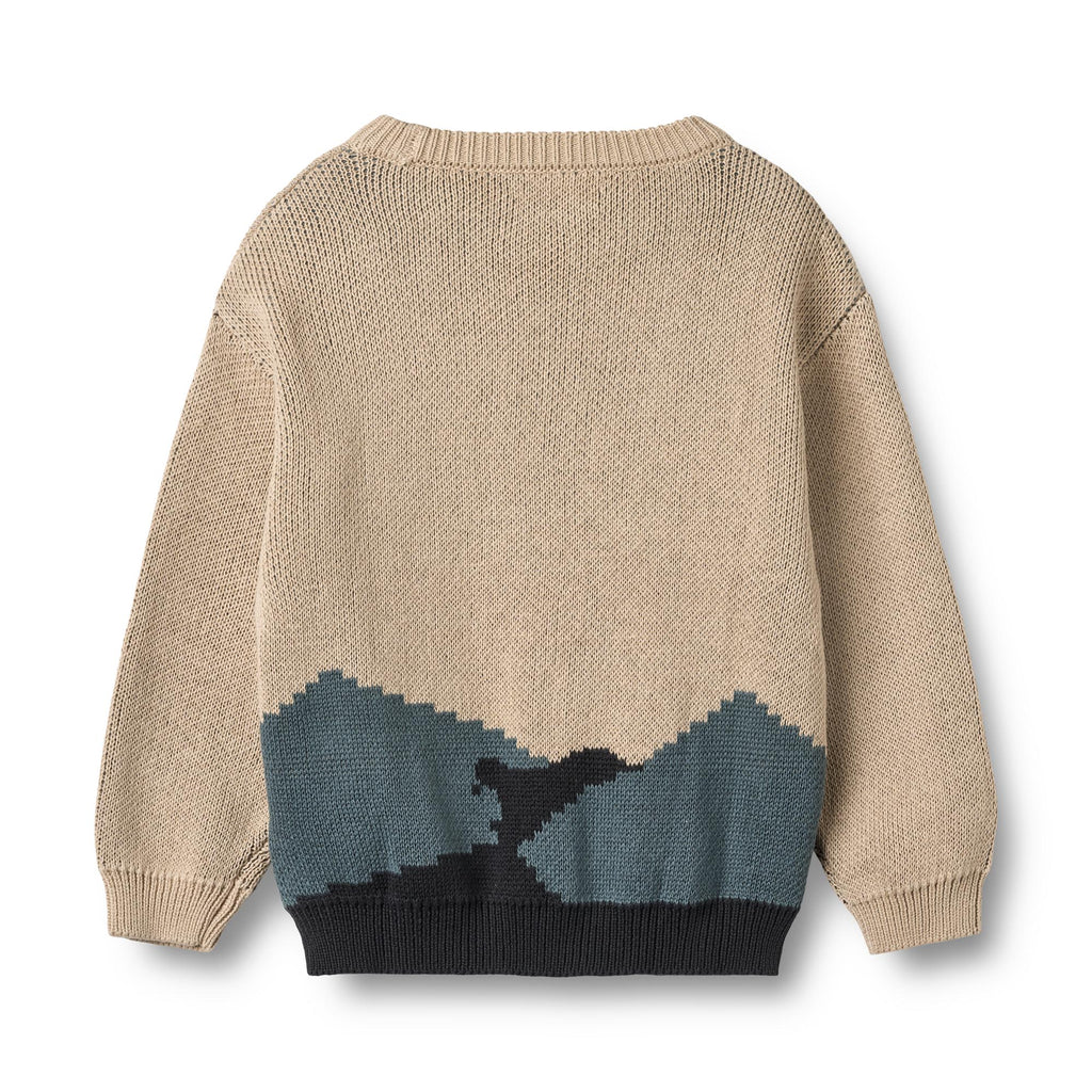 Wheat Jacquard Pullover William-Genser-Wheat-Junior Barneklær