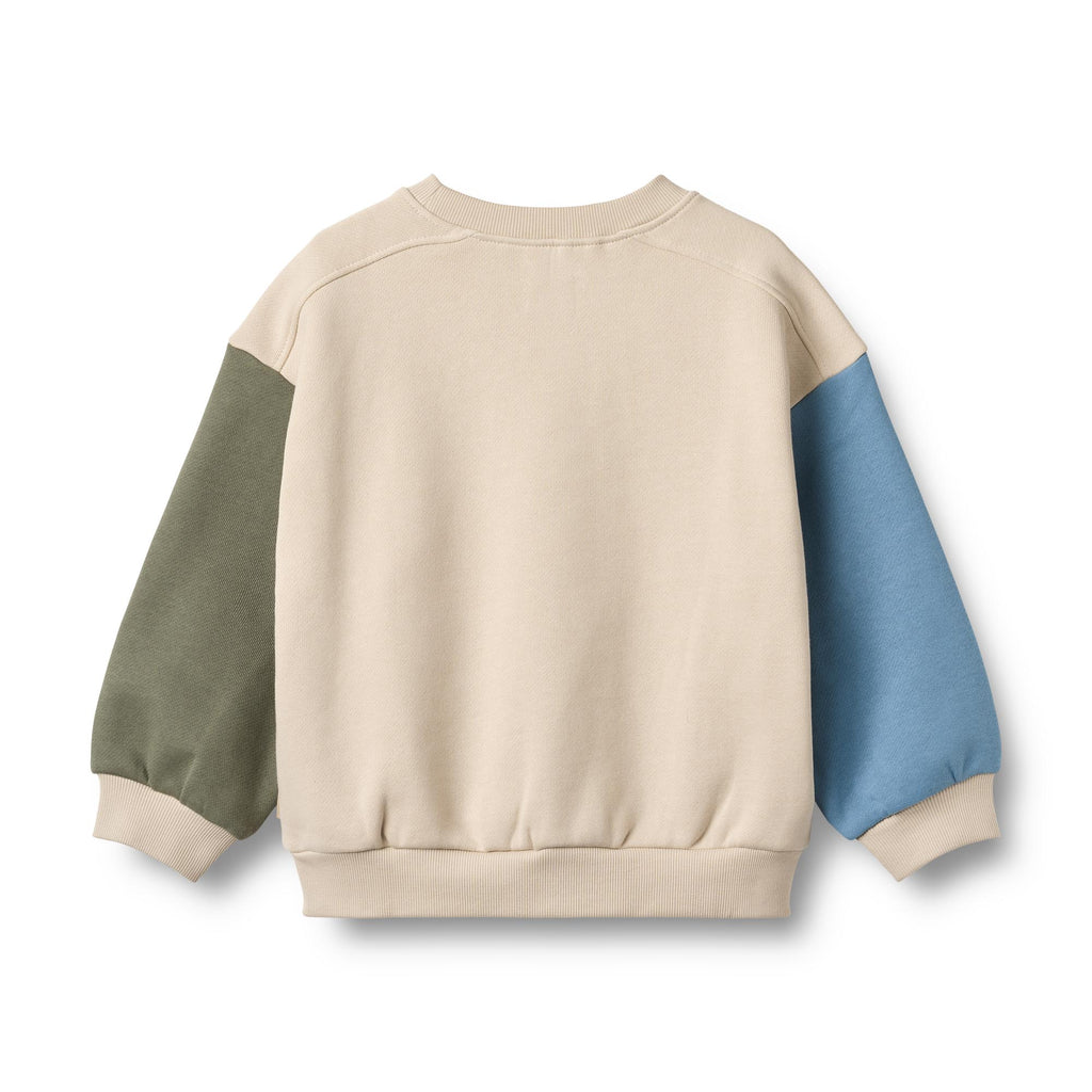 Wheat Sweatshirt L/S Badge Elliot-Genser-Wheat-Junior Barneklær