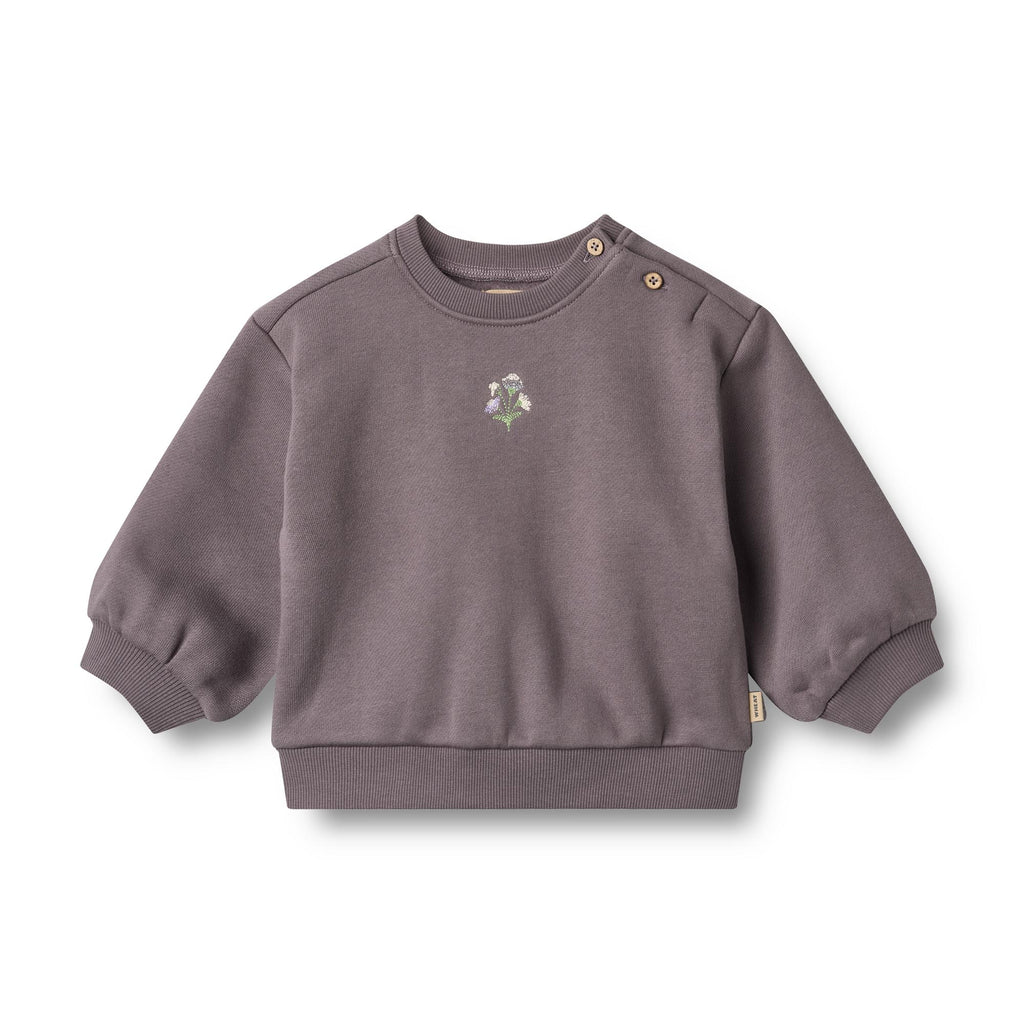 Wheat Sweatshirt L/S Embroidery Eliza-Genser-Wheat-Junior Barneklær