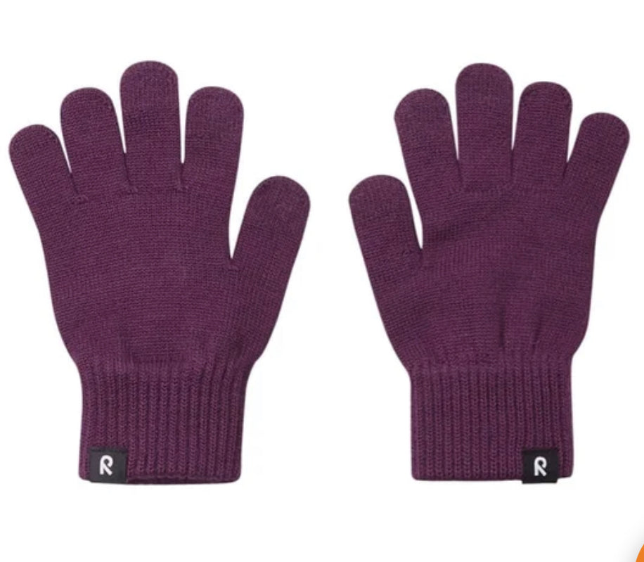 Reima Gloves (knitted); Rimo Deep Purple;1/2-Yttertøy-Reima-Junior Barneklær